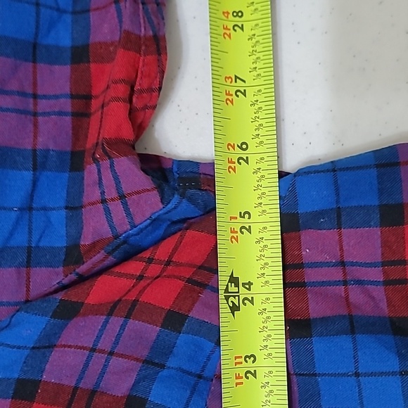 Talbots Vibrant Red & Blue Plaid Shirt size 3X - Picture 5 of 7